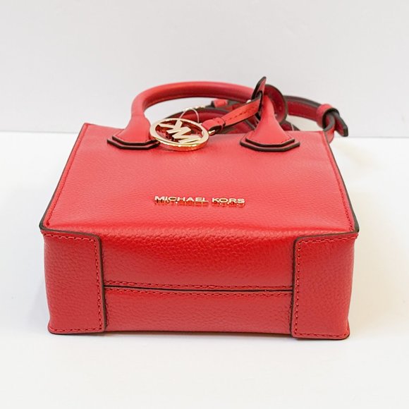 Michael Kors Mercer XS MINI Shopper Crossbody Bag Red Flame - Picture 7 of 12